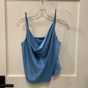 Silk Cowl Neck Blouse